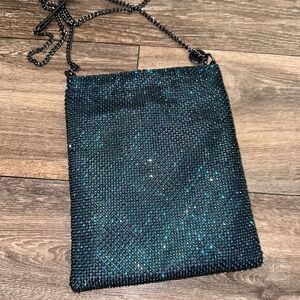NWOT Vera Wang teal crossbody  Alessio bling bag